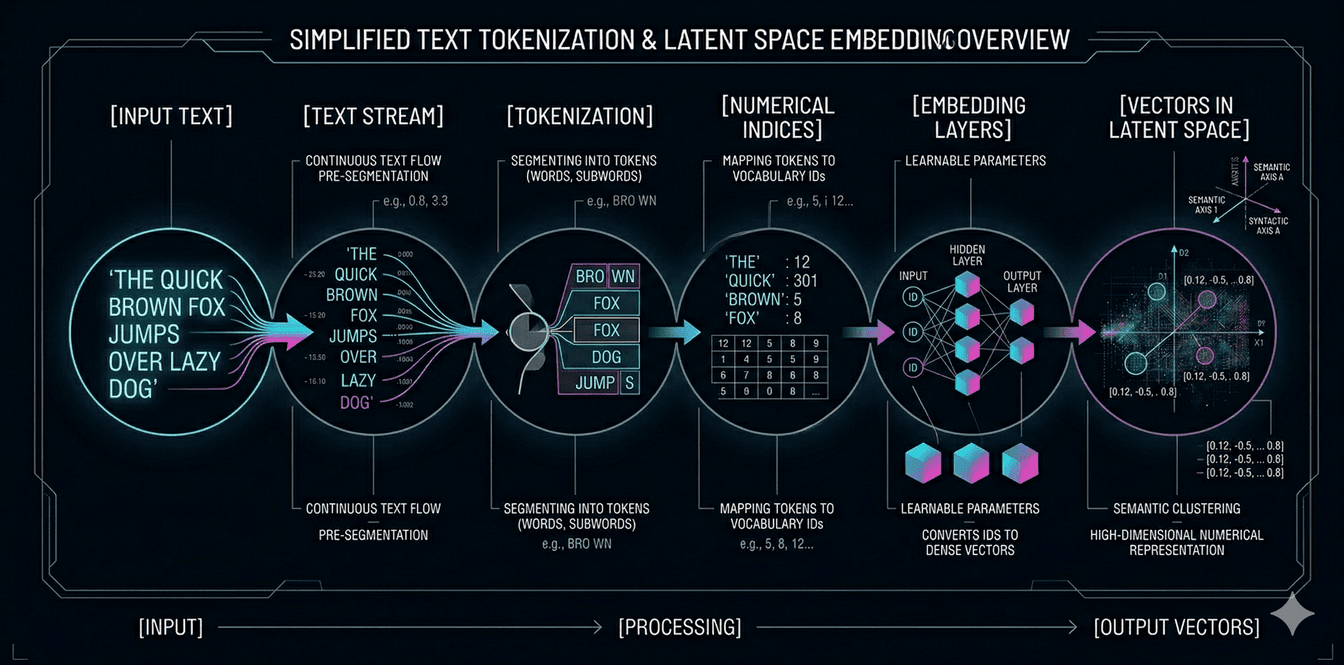 Tokenization and Latent Space